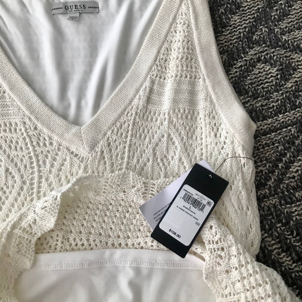 L White crochet dress